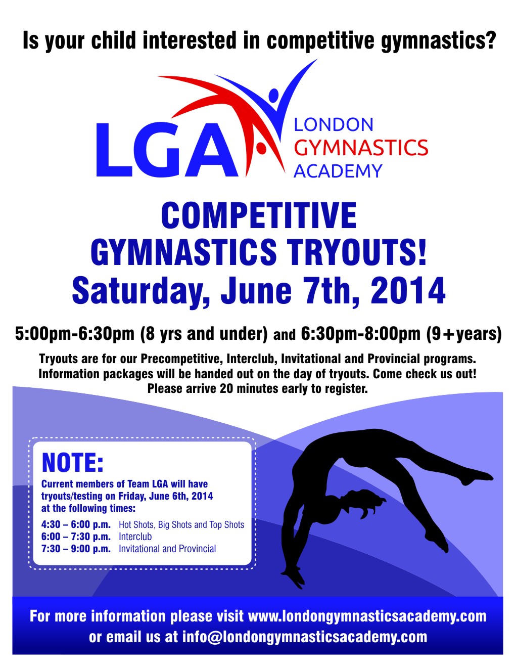 Competitive Gymnastics London Gymnastics Academy